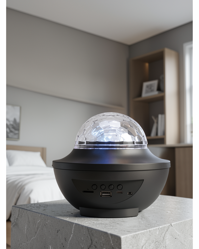 Masa ve Gece Lambası Renkli Projektör Işıklı Disko Topu Bluetooth Hoparlör
