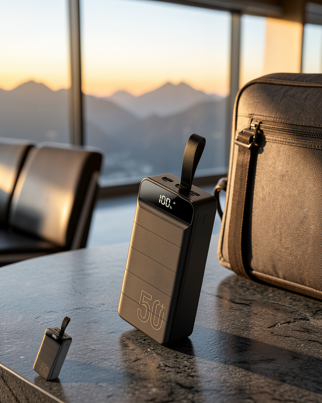 Powerbank 50.000 Mah Dijital Göstergeli Taşınabilir 4 Portlu Hızlı Powerbank Yeni Nesil