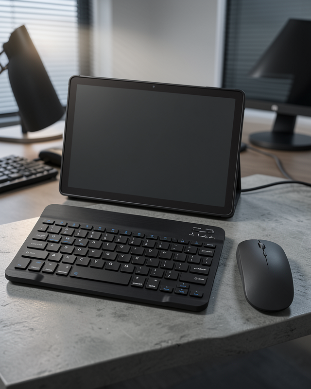 Android İşletim Sistemli SIM Kart Girişli Tablet Bluetooth Klavye Mouse Seti Mobil İnternet Destekli