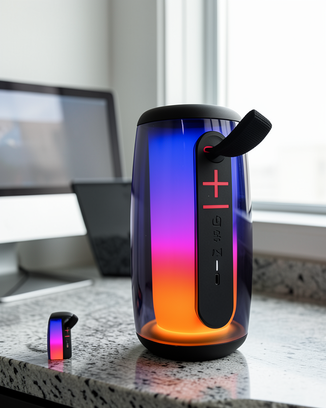 RGB Işıklı Bluetooth Hoparlör Güçlü Ses Type-C Şarjlı Taşınabilir Kablosuz Speaker