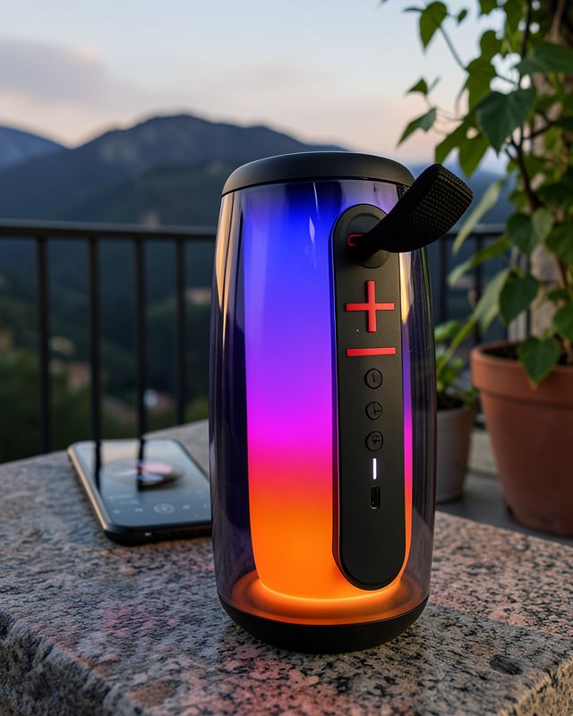 RGB LED Taşınabilir Bluetooth Speaker Güçlü Bas Ses Type-C Şarj Girişli