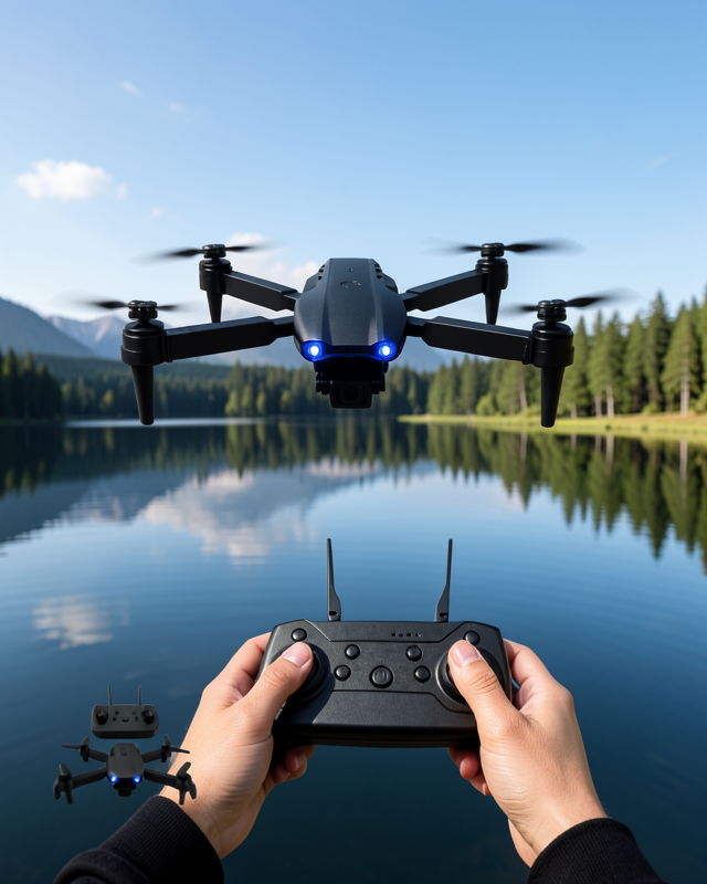 4K HD Kameralı Katlanabilir Drone Sabit Yükseklik Destekli Uzaktan Kumandalı Drone