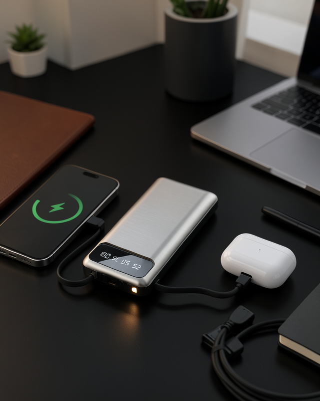 Powerbank 20.000 Mah Dijital Göstergeli LCD Ekran Uzun Pil Ömrü Yeni Nesil