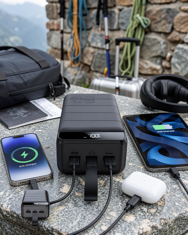 Powerbank Çoklu Şarj Girişi 50.000 Mah Taşınabilir Dijital Göstergeli (Kopya)
