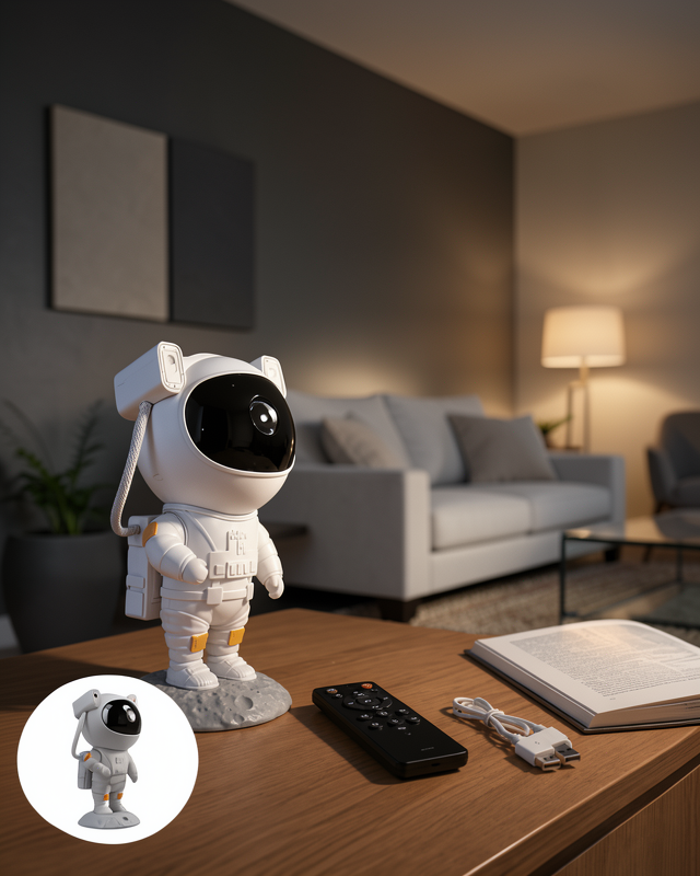 Astronot Görünümlü Projeksiyon Speaker Taşınabilir