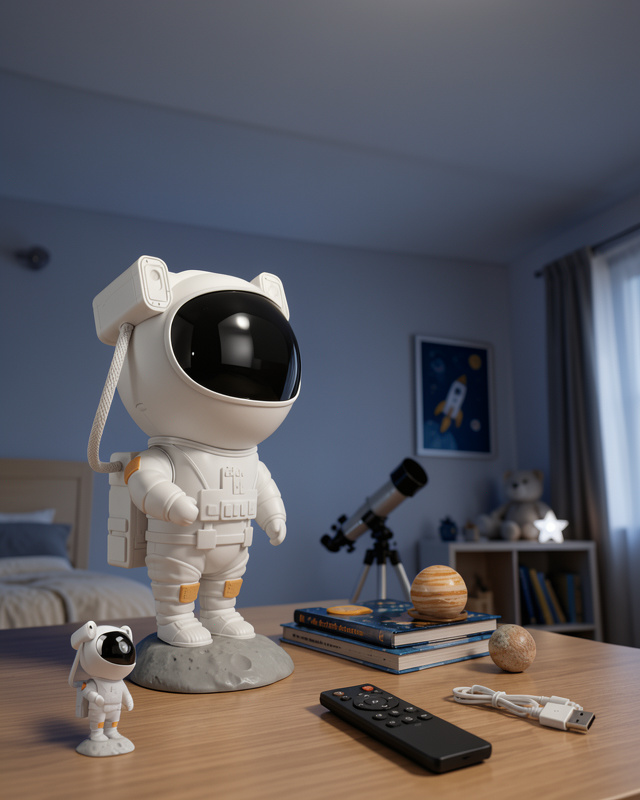 Astronot Bluetooth Hoparlör Gökyüzü Projektör Gece Lambası