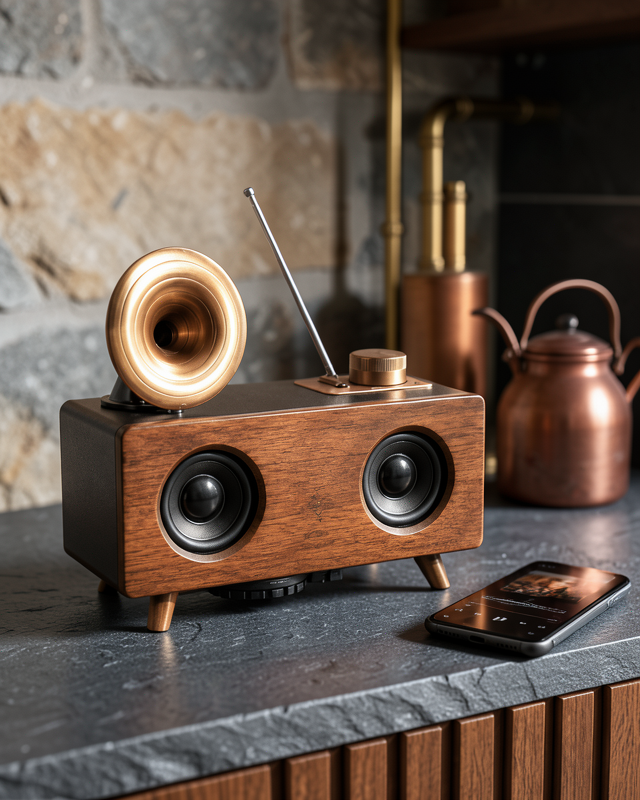 Nostaljik Görünümlü Bluetooth Bağlantılı Speaker