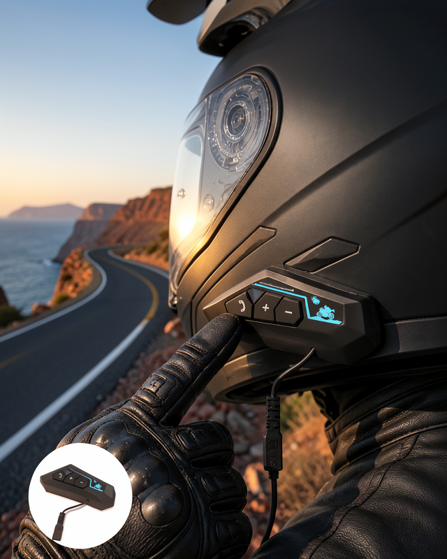 Kask Kulaklığı Motosiklet Intercom Interkom Dinleme Konuşma Özellikli Su Geçirmez