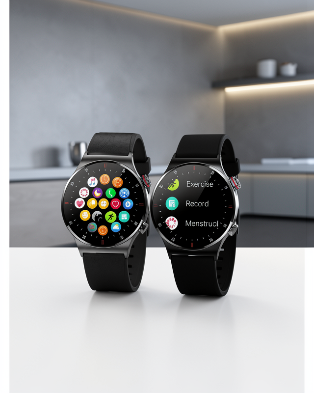 Akıllı Saat Amoled Ekran Bluetooth Bağlantılı Sesli Görüşme Nabız Ölçer