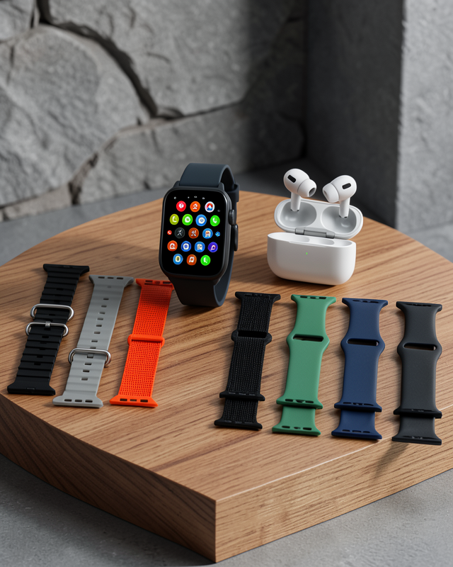 Bluetooth Görüşme Destekli Akıllı Saat Seti Kablosuz Kulaklık, 7 Kordon ve Çoklu Spor Modu