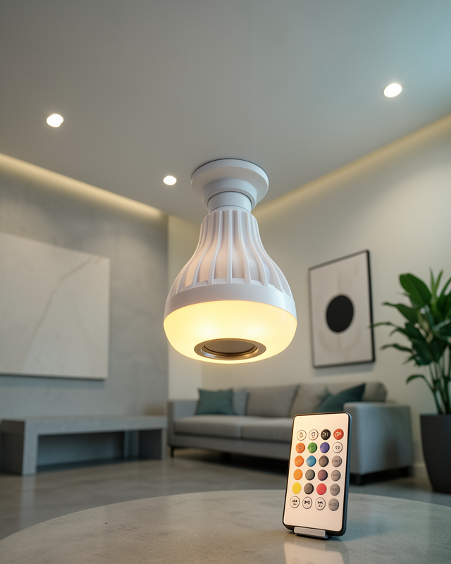 Kablosuz Bluetooth Hoparlör Led Lamba