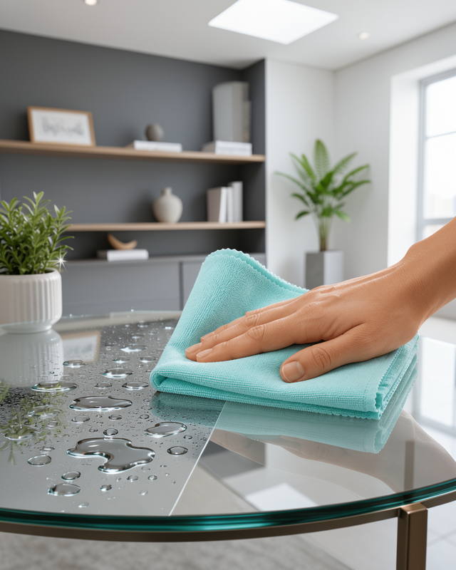 Cam Ayna ve Parlak Yüzeyler İçin Mikrofiber Temizlik Bezi Leke ve İz Bırakmaz