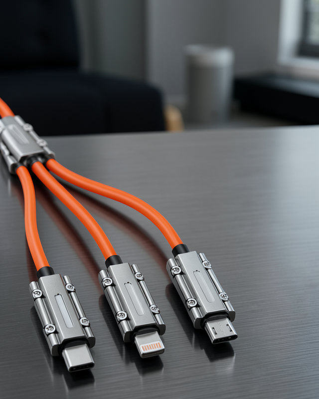 Çinko Alaşımlı Metal Konnektörlü Dayanıklı 6A Hızlı Şarj Kablosu