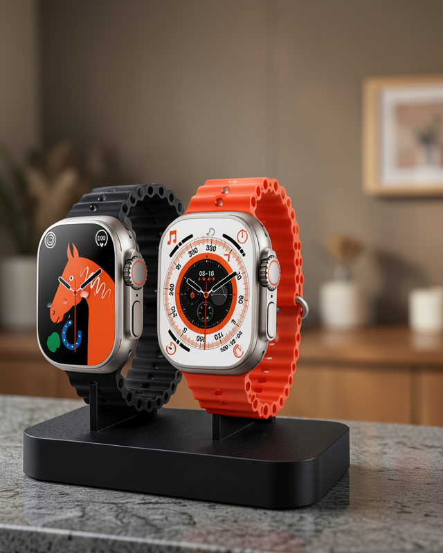 Yeni Model Akıllı Saat Ultra Smart Watch Gümüş Kasa 45mm Titreşim