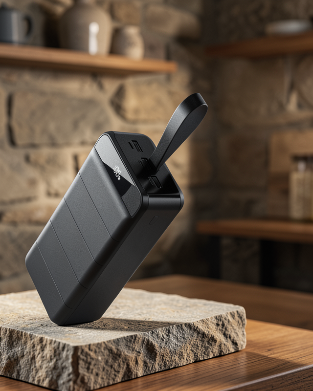 50.000 mAh Kapasiteli Powerbank – Hızlı Şarj Destekli, 4 USB Portlu, LED Işıklı Taşınabilir Enerji Deposu
