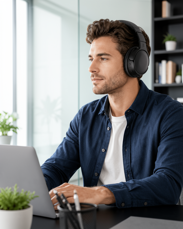 Geniş Frekans Aralıklı Bluetooth Kulak Üstü Kulaklık