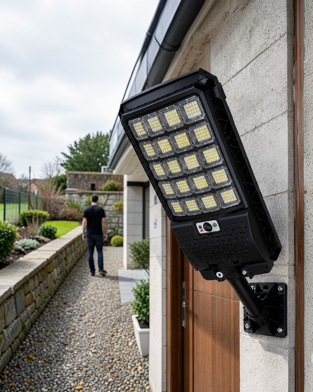 Solar LED Bahçe Lambası Hareket Sensörlü Uzaktan Kumandalı Dış Mekan Aydınlatma