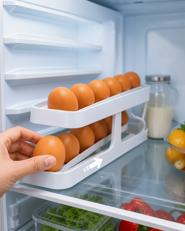 İki Katlı Yumurta Organizeri Buzdolabı Düzenleyici Pratik Saklama Rafı