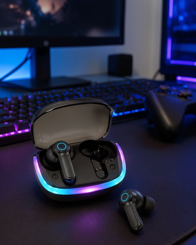RGB Şarj Kutulu TWS Kablosuz Kulaklık Bluetooth 5.4 HD Voice Type-C Şarj Destekli