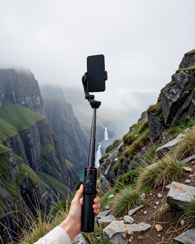 AI Takipli Gimbal Selfie Stick 360° Otomatik Yüz Takibi Bluetooth Kumandalı Uzayabilir Tripodlu Telefon Sabitleyici