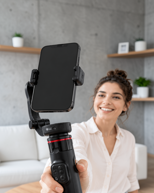 360° AI Akıllı Takipli Selfie Stick Gimbal Stabilizatör Bluetooth Kumandalı Uzayabilir Telefon Tripodu