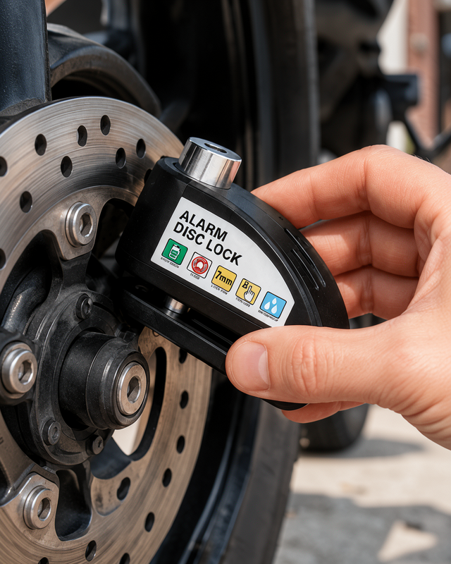 110 dB Alarm Disk Kilidi Motosiklet Scooter Bisiklet Güvenlik Yeni Nesil