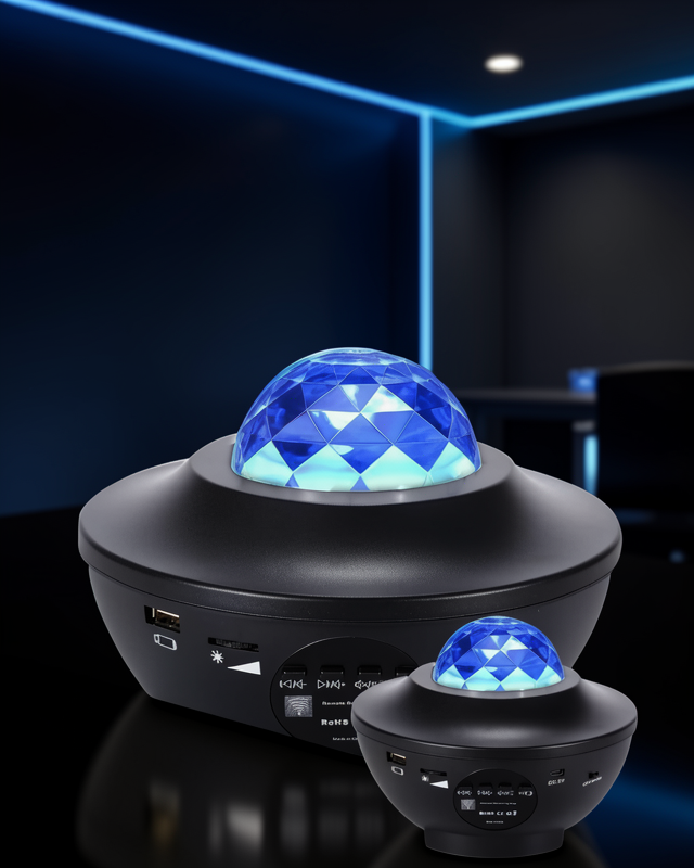 Projektör Yıldız Gece Lambası Disko Topu Bluetooth Bağlantılı Taşınabilir Şarjlı