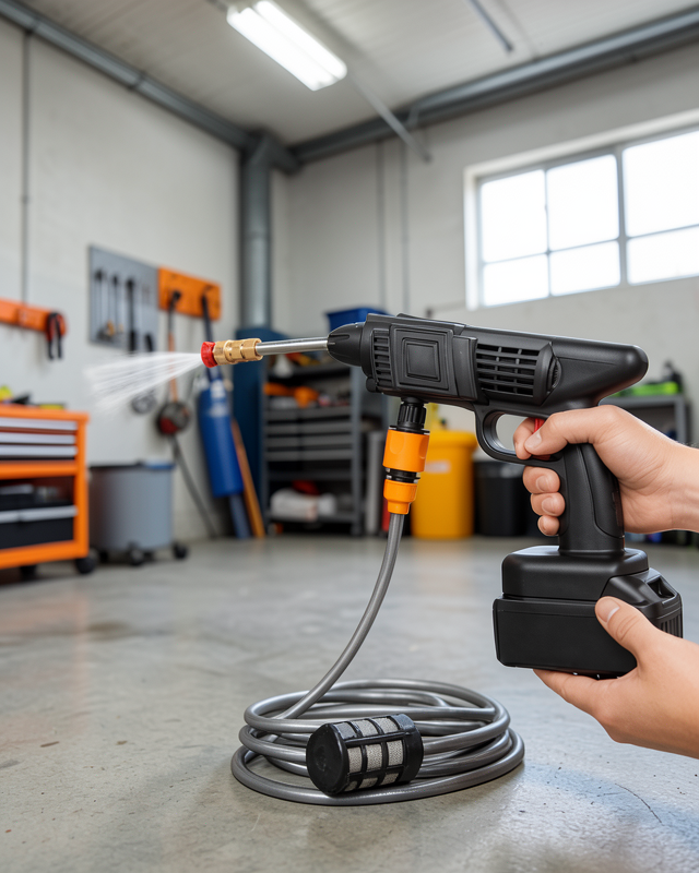 Taşınabilir Akülü Araba Yıkama Makinesi 1.7 MPa Basınçlı ve Ergonomik Tasarımlı