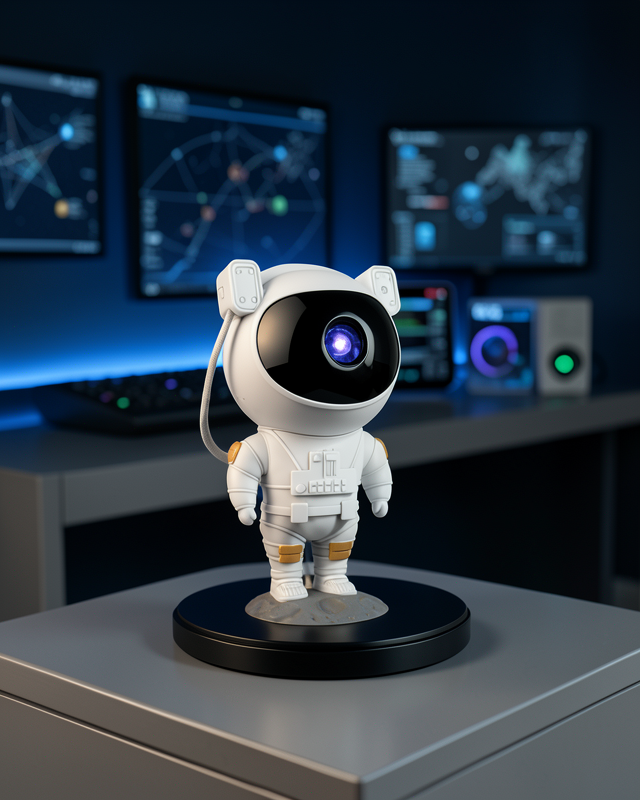 Astronot Projeksiyon Lambası Bluetooth Müzikli ve Uzaktan Kumandalı