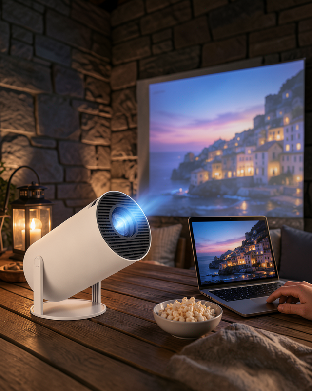 Full HD 4K Destekli Akıllı Projeksiyon – 130 inç Ekran, Uzun Ömürlü Ampul ve Çoklu Giriş