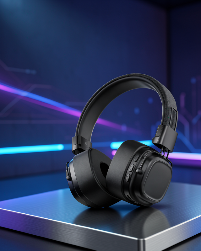 Kablosuz Kulak Üstü Bluetooth Kulaklık Güçlü Bas ve Katlanabilir Tasarım