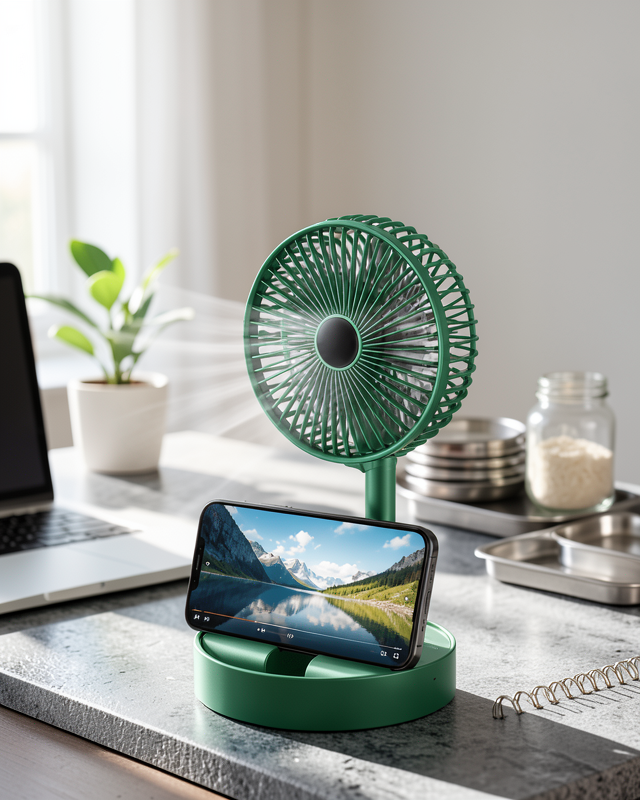 Taşınabilir Şarjlı Mini Fan – Katlanabilir Gövde, 3 Hız Kademesi