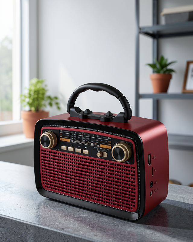 Bluetooth Bağlantılı Taşınabilir Hoparlör – FM/AM Radyo Özellikli, Şarj Edilebilir Batarya, 1 kg