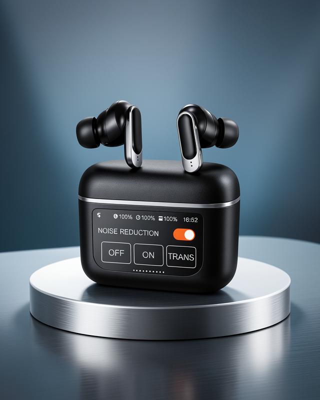 ANC Teknolojili Kablosuz Bluetooth Kulaklık – Dokunmatik, Dijital Göstergeli, Yüksek Ses Kalitesi