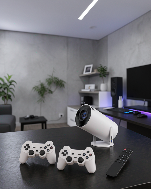 4K Wi-Fi 6 Projeksiyon Cihazı – 10.000+ Oyun Desteği, Kablosuz Bağlantı ve Çoklu Giriş Portları Yeni Nesil