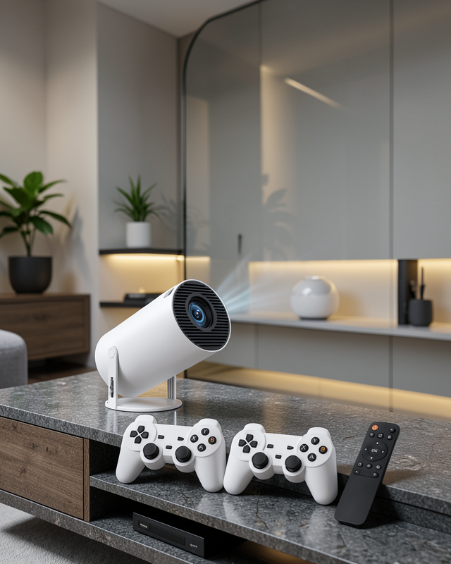 Bluetooth 5.0 ve Wi-Fi 6 Akıllı 4K Projeksiyon Yeni Nesil