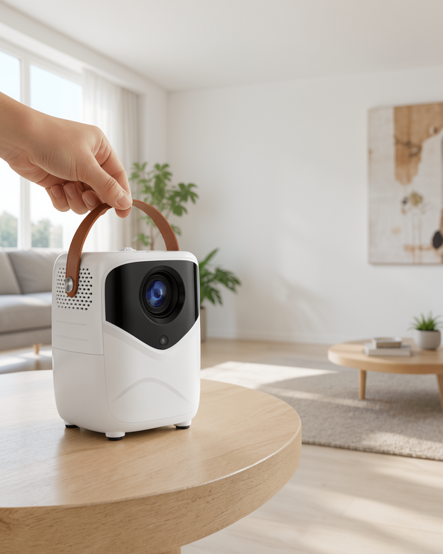Mini Akıllı Projektör – 1080P Full HD, 64GB Depolama, 2GB RAM, Uzaktan Kumanda Destekli Yeni Nesil