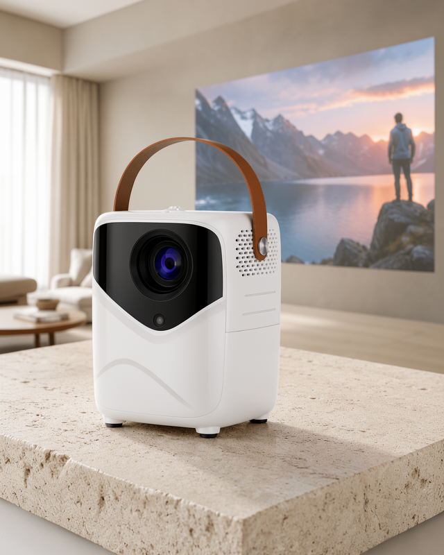 Taşınabilir Akıllı 1080P Projektör – 64GB Hafıza, 2GB RAM, Full HD Görüntü, Kumandalı Yeni Nesil