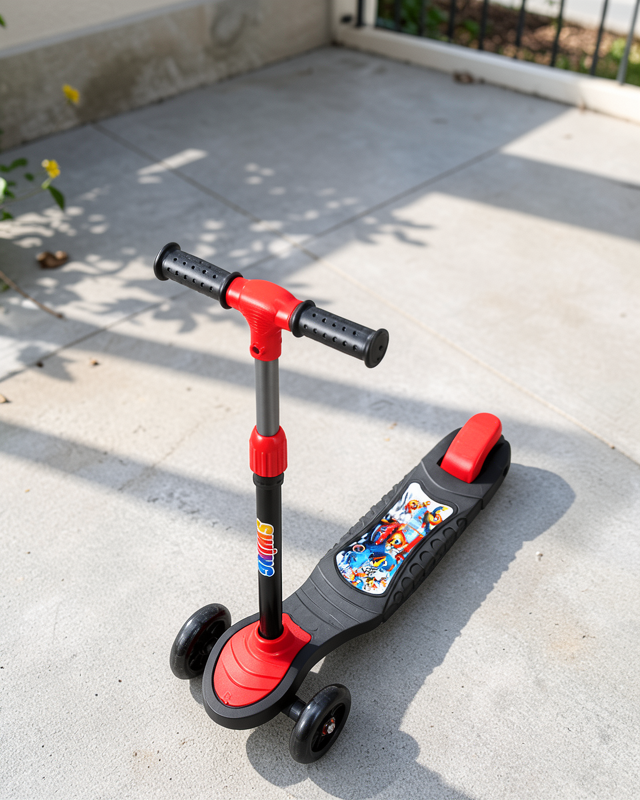 Çocuklar İçin 3 Tekerlekli Scooter Ayarlanabilir Gidonlu Eğlenceli Sürüş Aracı