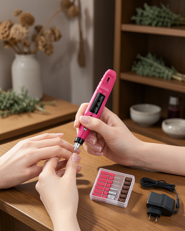 Profesyonel Tırnak Matkap Makinesi – USB Şarjlı, Ayarlanabilir Hız, Düşük Titreşimli ve Sessiz Çalışma
