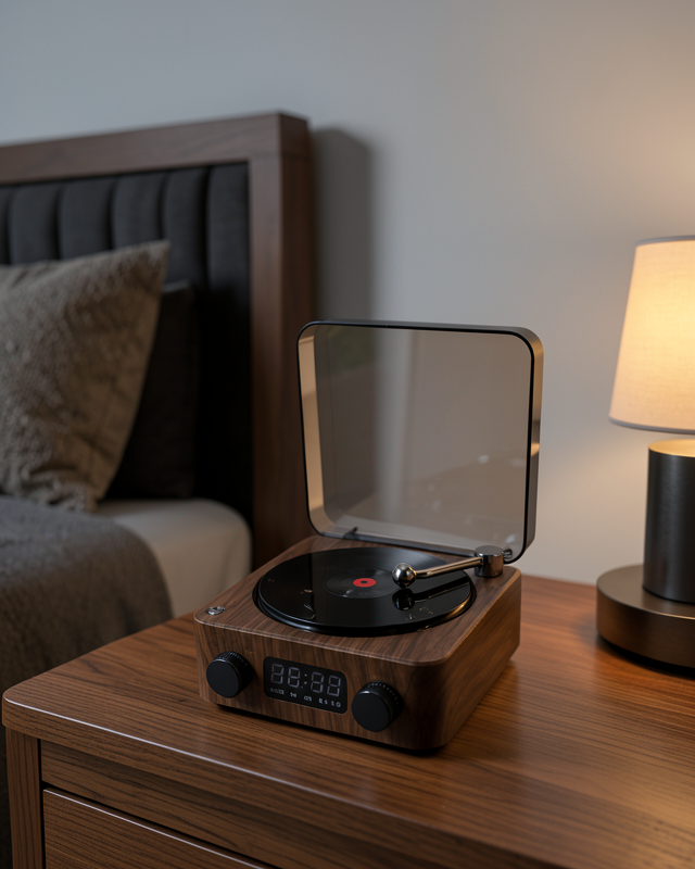 Gece Lambası Bluetooth Hoparlör Dijital Saat Çok Fonksiyonlu Su Dalgası Işıklı