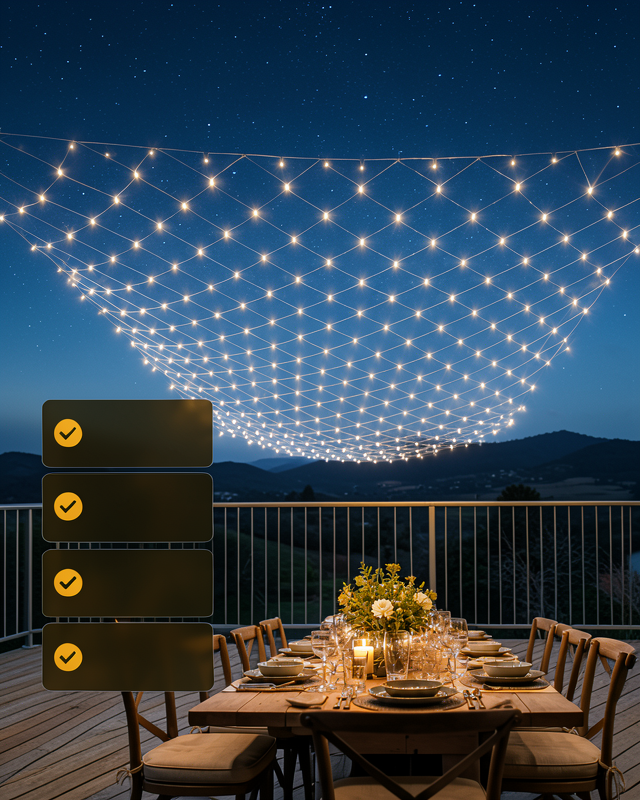 LED File Işık Dekoratif Ağ LED Aydınlatma İç Mekan Balkon Bahçe Süsü Yeni Nesil