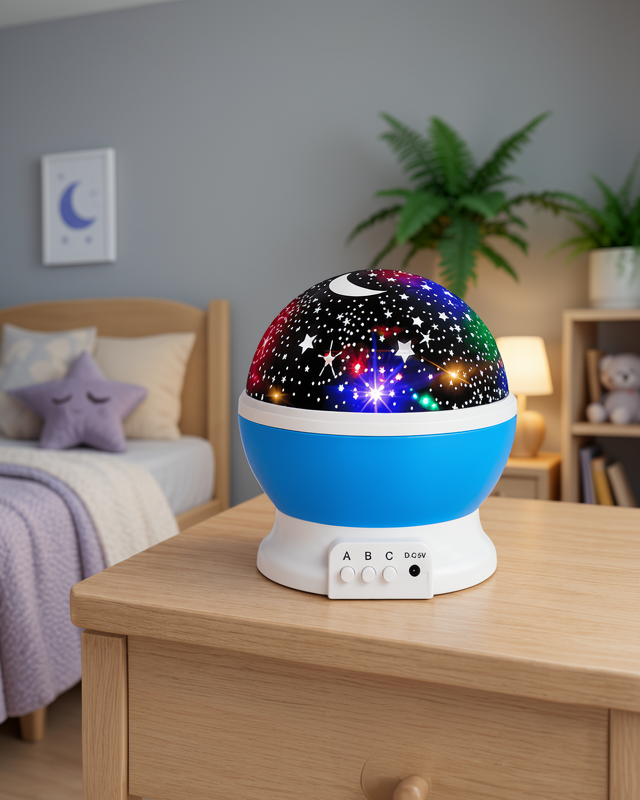 Renkli LED Gece Lambası 6 Işık Modlu Çocuk Odası Atmosfer Aydınlatma