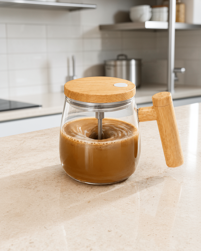 Manyetik Karıştırıcı Kupa – 400 ml, C Tipi Şarjlı, Akıllı Tasarım Yeni Nesil