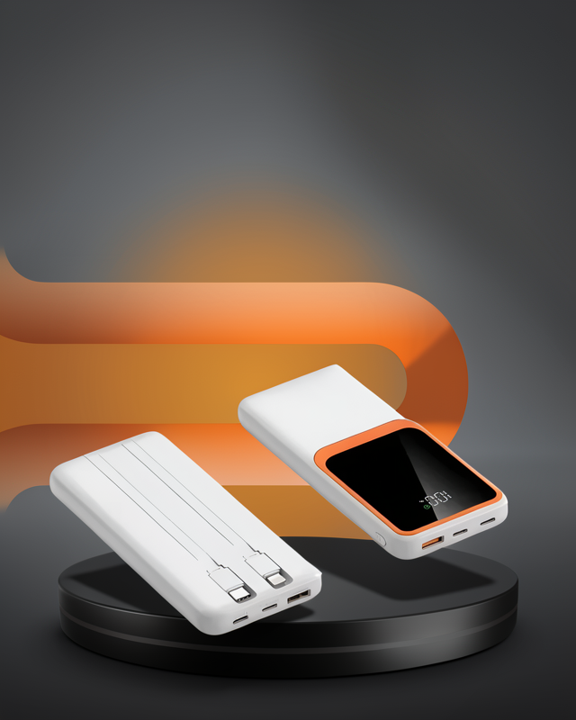Taşınabilir 10000 mAh Powerbank Dijital Göstergeli, Type-C ve USB Çıkışlı