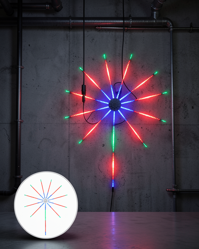 RGB LED Duvar Dekoru Sökülebilir Kollu Işık Sistemi Yeni Nesil