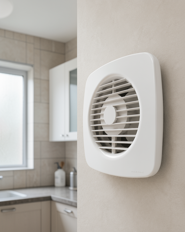 120 mm Havalandırma Fanı 180 m³/h Dekoratif Duvar ve Tavan Tipi Aspiratör