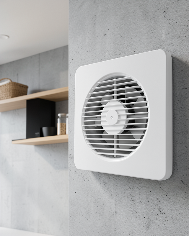 150 mm Dekoratif Aspiratör 20,8 x 20,8 cm 20 W 320 m³/h Duvar ve Tavan Tipi Havalandırma Fanı