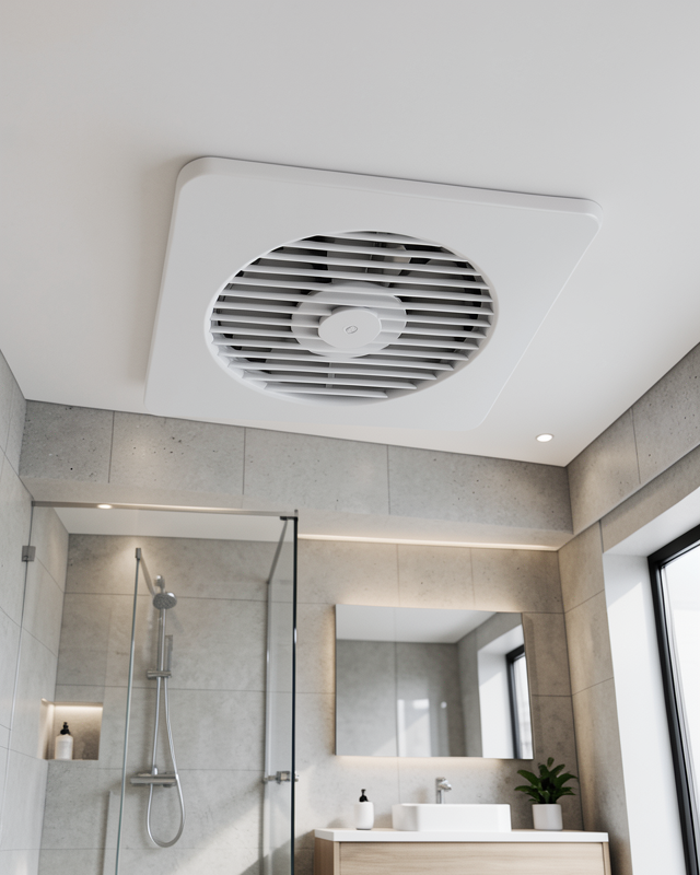 Dekoratif Banyo ve Mutfak Aspiratörü 150 mm 20,8 x 20,8 cm 20 W Havalandırma Fanı