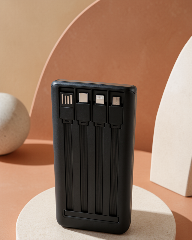 Hızlı Şarj Powerbank 50.000 mAh 4 Dahili Kablolu LED Aydınlatmalı Dijital Göstergeli Taşınabilir Batarya